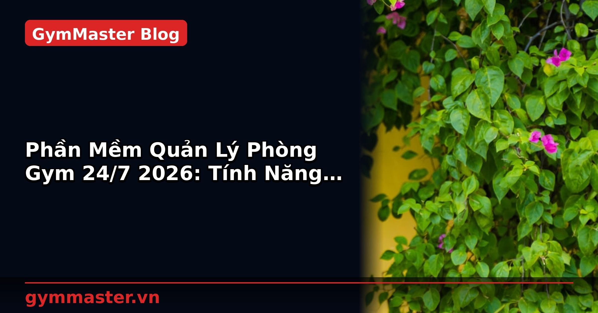 Phần Mềm Quản Lý Phòng Gym 24/7 2026: Tính Năng Cần Có | GymMaster